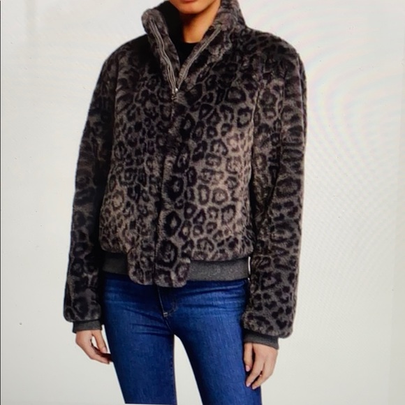 Generation Love Faux Fur Leopard Jacket Size Small - Picture 2 of 8